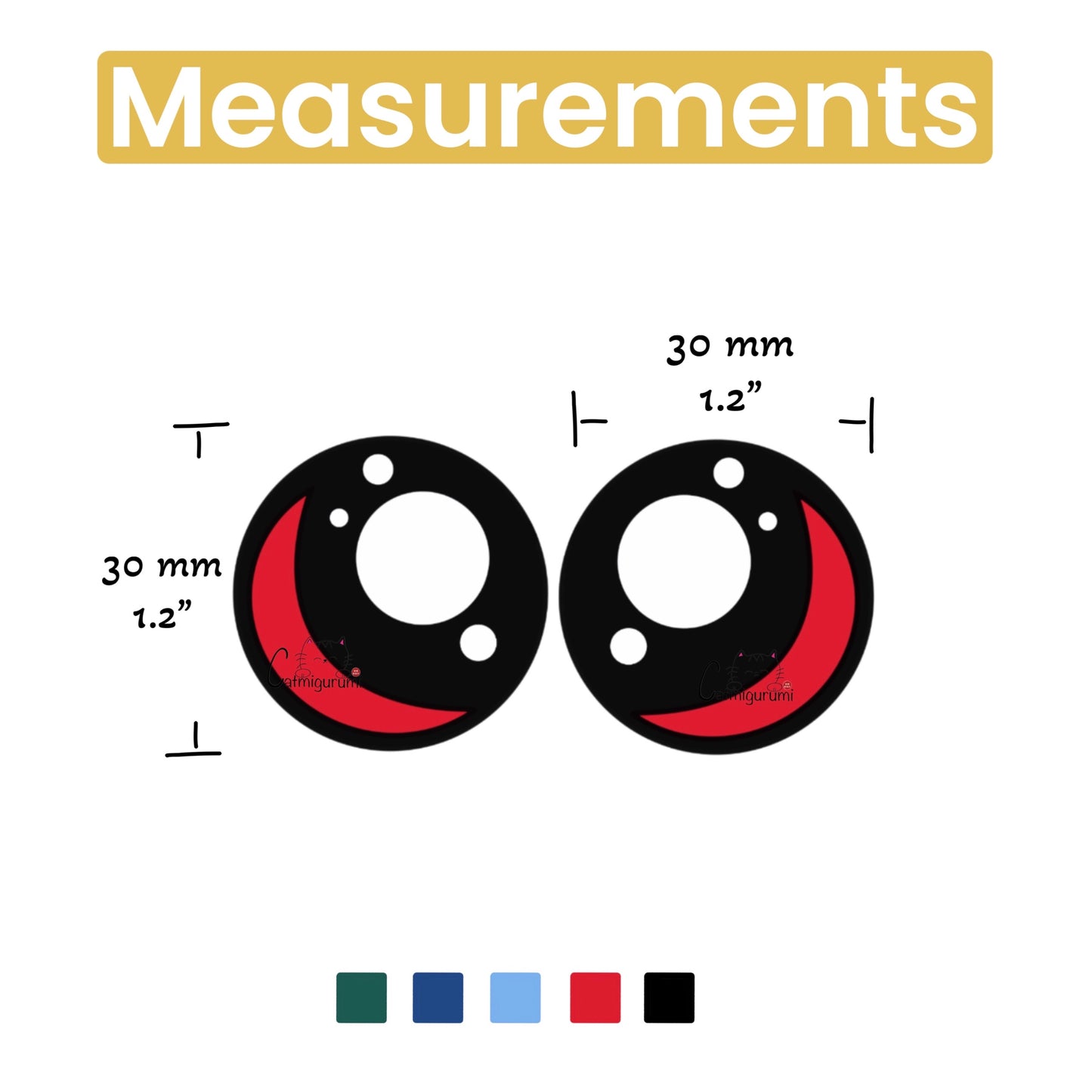 Felt Eyes 5 Pairs (RC-1)