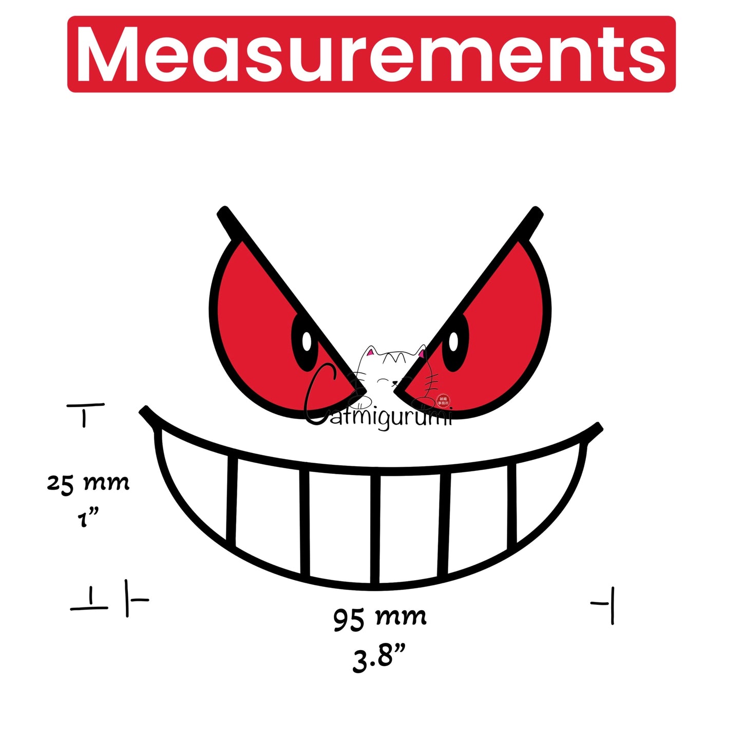 Felt Facial for Pokémon Gengar 5 Sets