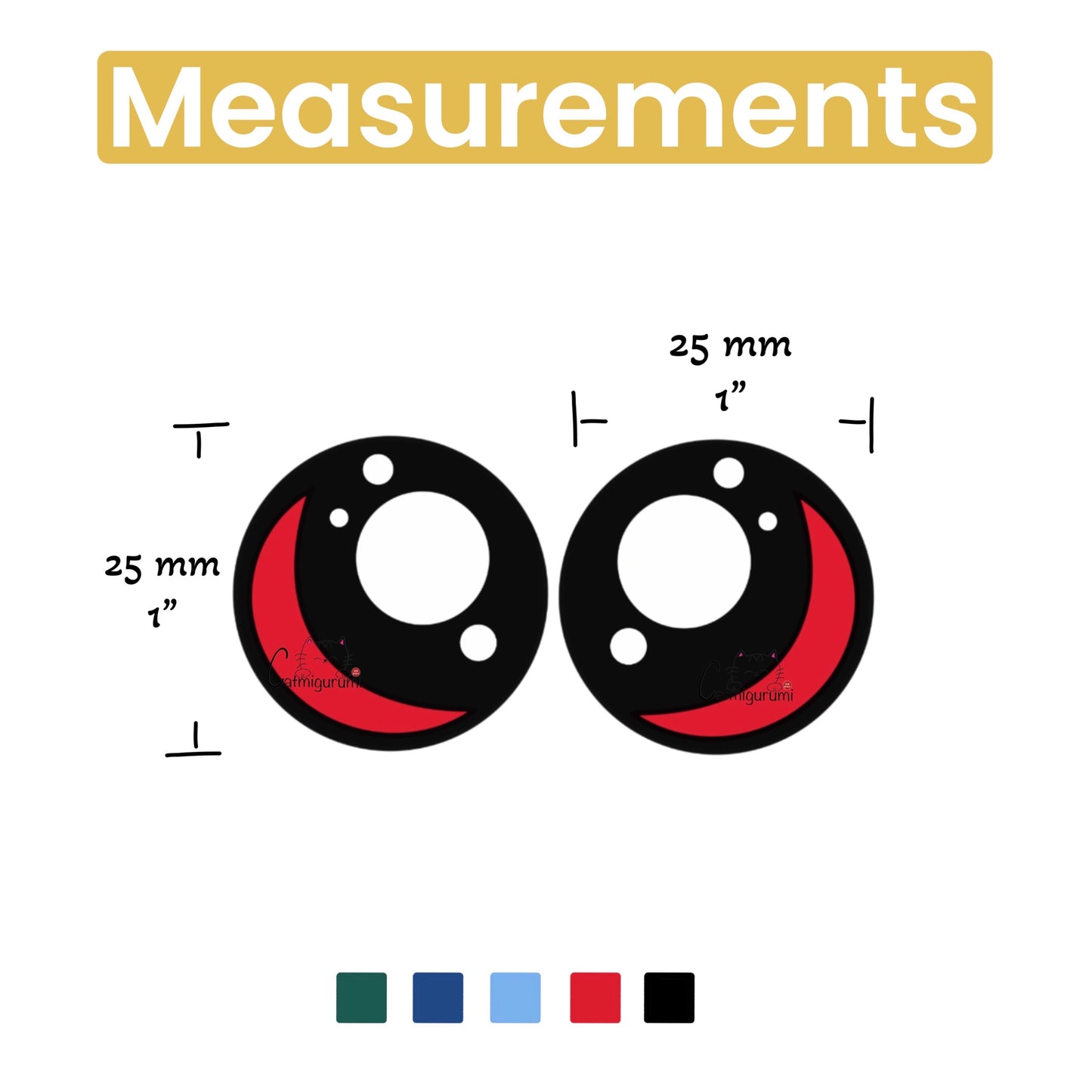 Felt Eyes 5 Pairs (RC-1)