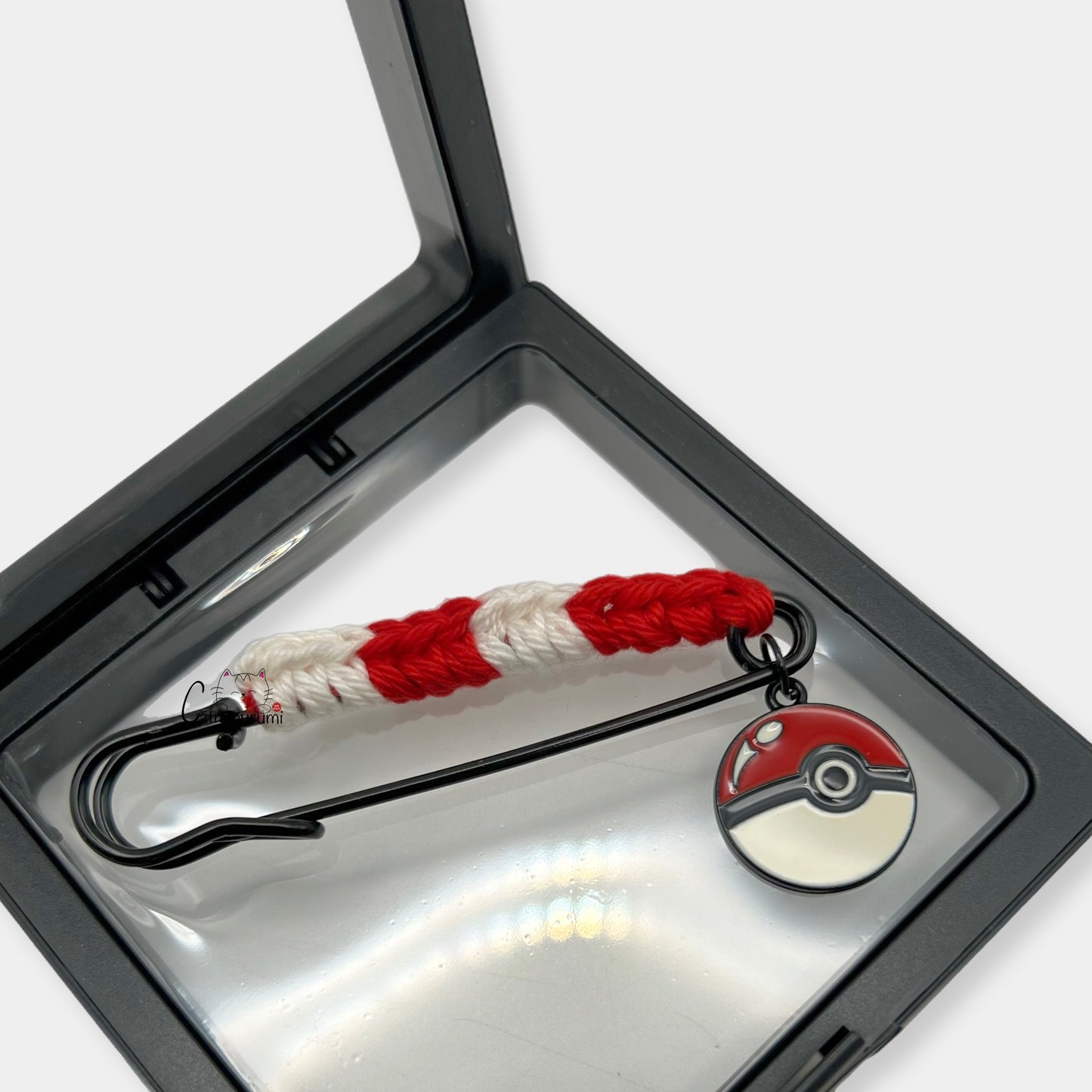 3” Crocheted Poké Ball Brooch