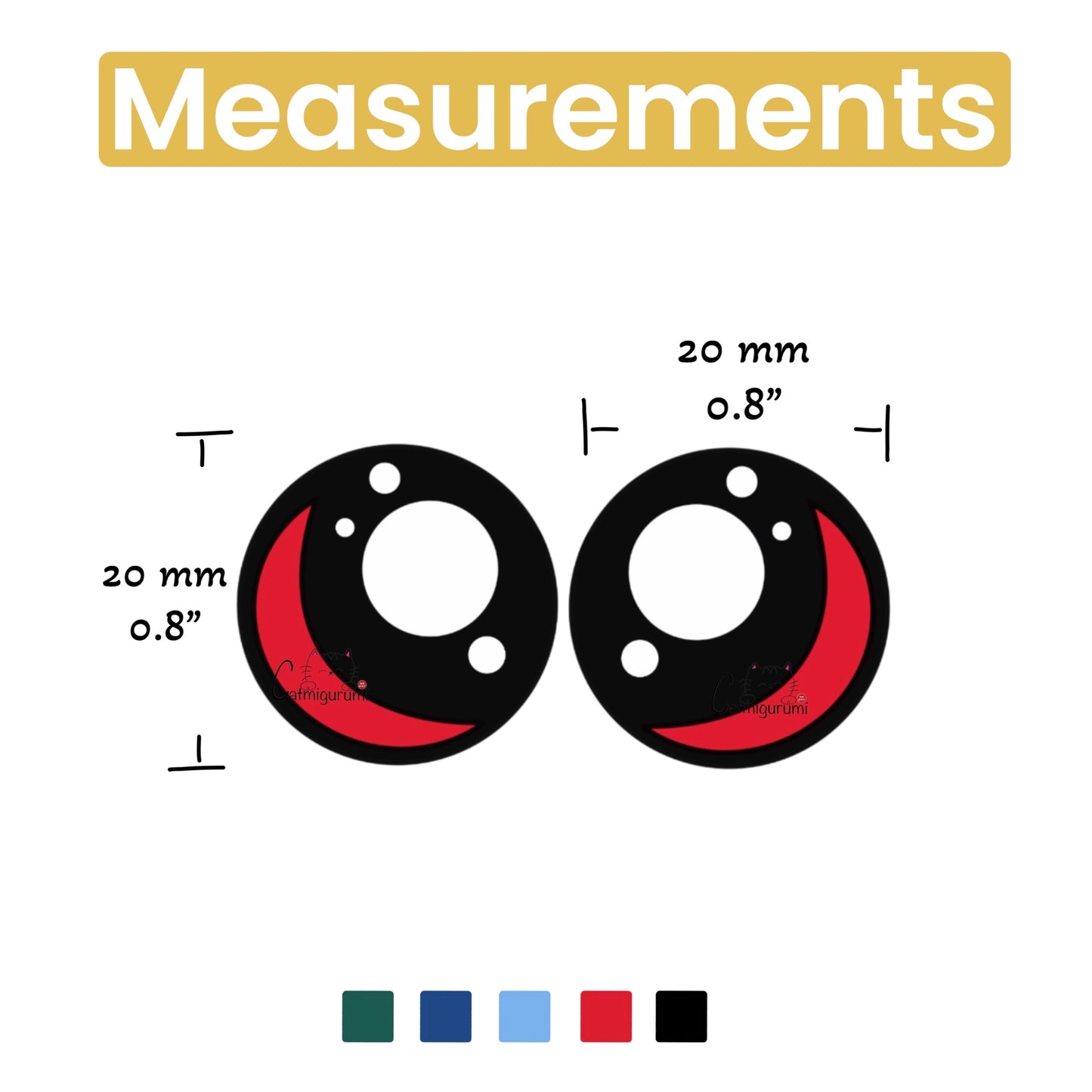 Felt Eyes 5 Pairs (RC-1)