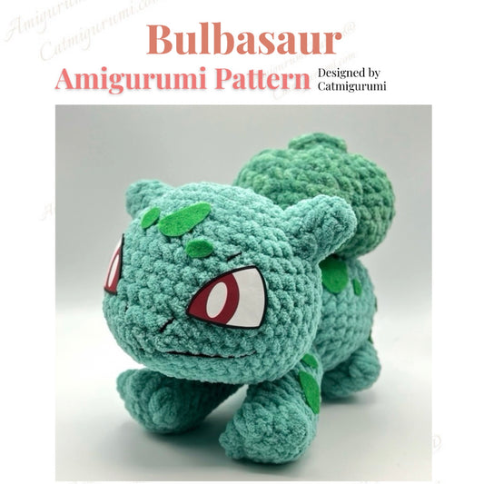 Amigurumi Crochet Pattern for Pokémon Bulbasaur (PDF Download)