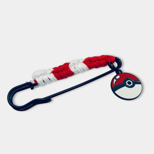 3” Crocheted Poké Ball Brooch