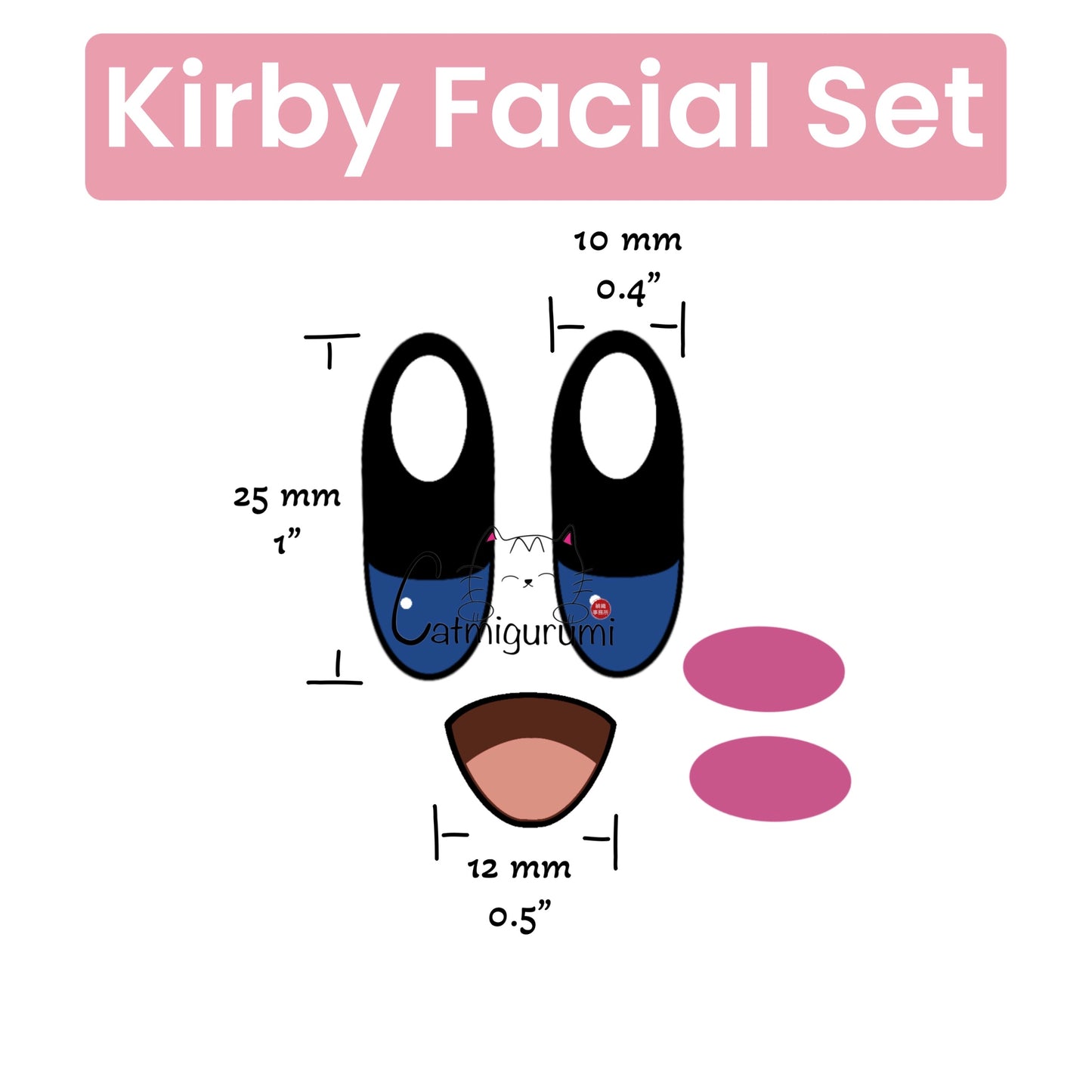 Felt Facial Set for Kirby