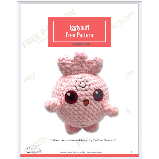 Free Amigurumi Crochet Pattern for Pokémon Igglybuff (PDF Download)