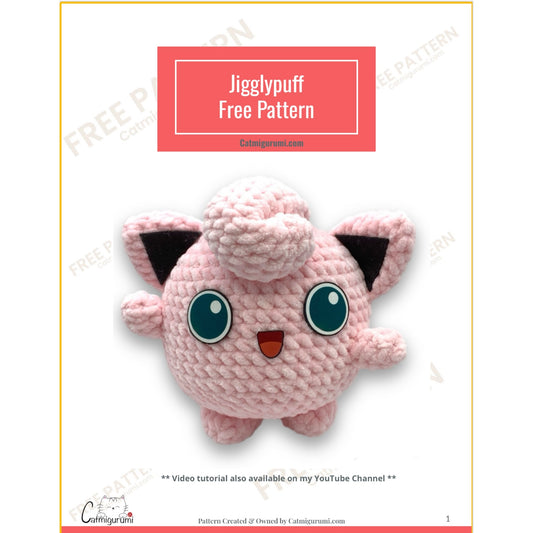 Free Amigurumi Crochet Pattern for Pokémon Jigglypuff (PDF Download)