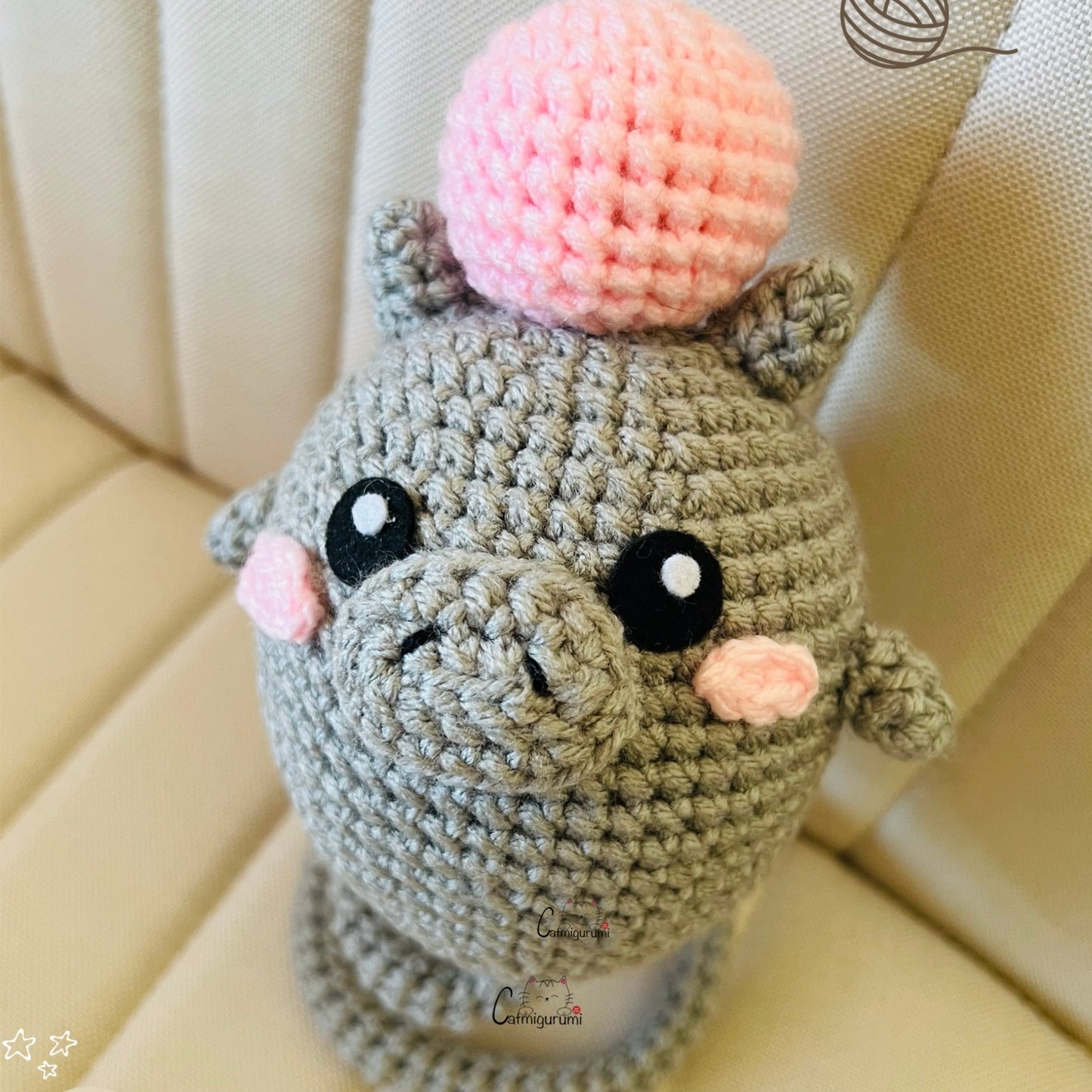 Amigurumi Crochet Pattern for Pokémon Spoink (PDF Download)