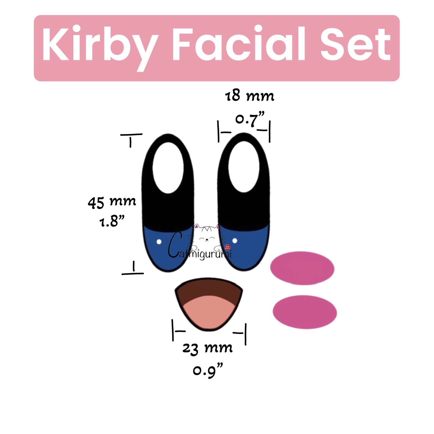 Felt Facial Set for Kirby