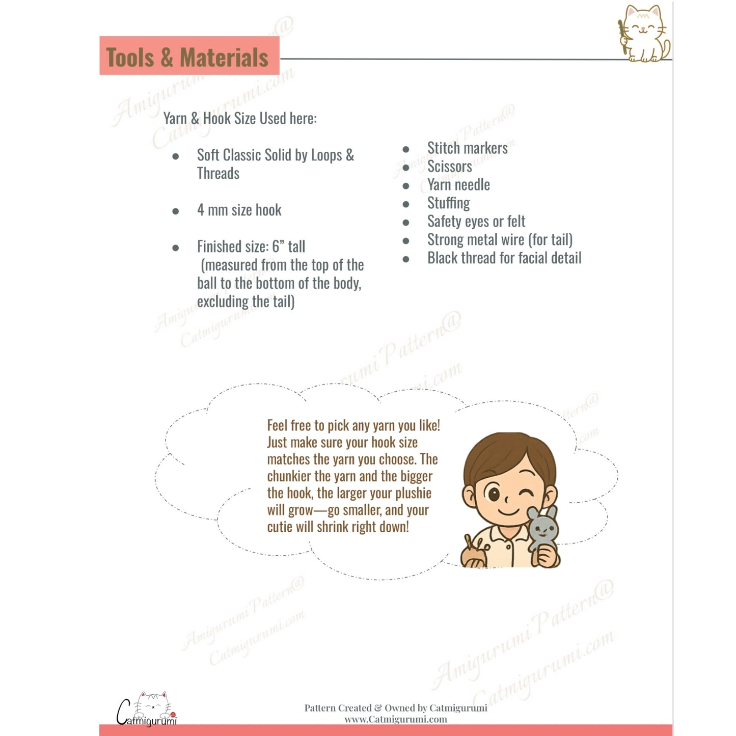 Amigurumi Crochet Pattern for Pokémon Spoink (PDF Download)