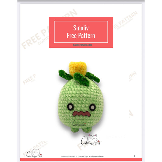 Free Amigurumi Crochet Pattern for Pokémon Smoliv (PDF Download)