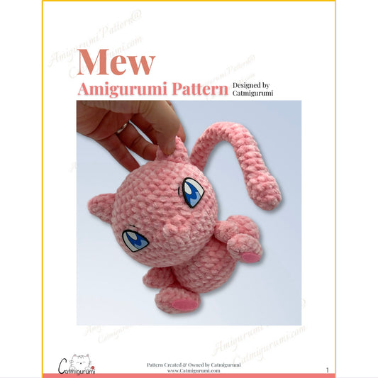 Amigurumi Crochet Pattern for Pokémon Mew (PDF Download)