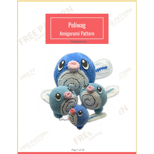 Free Amigurumi Crochet Pattern for Pokémon Poliwag (PDF Download)