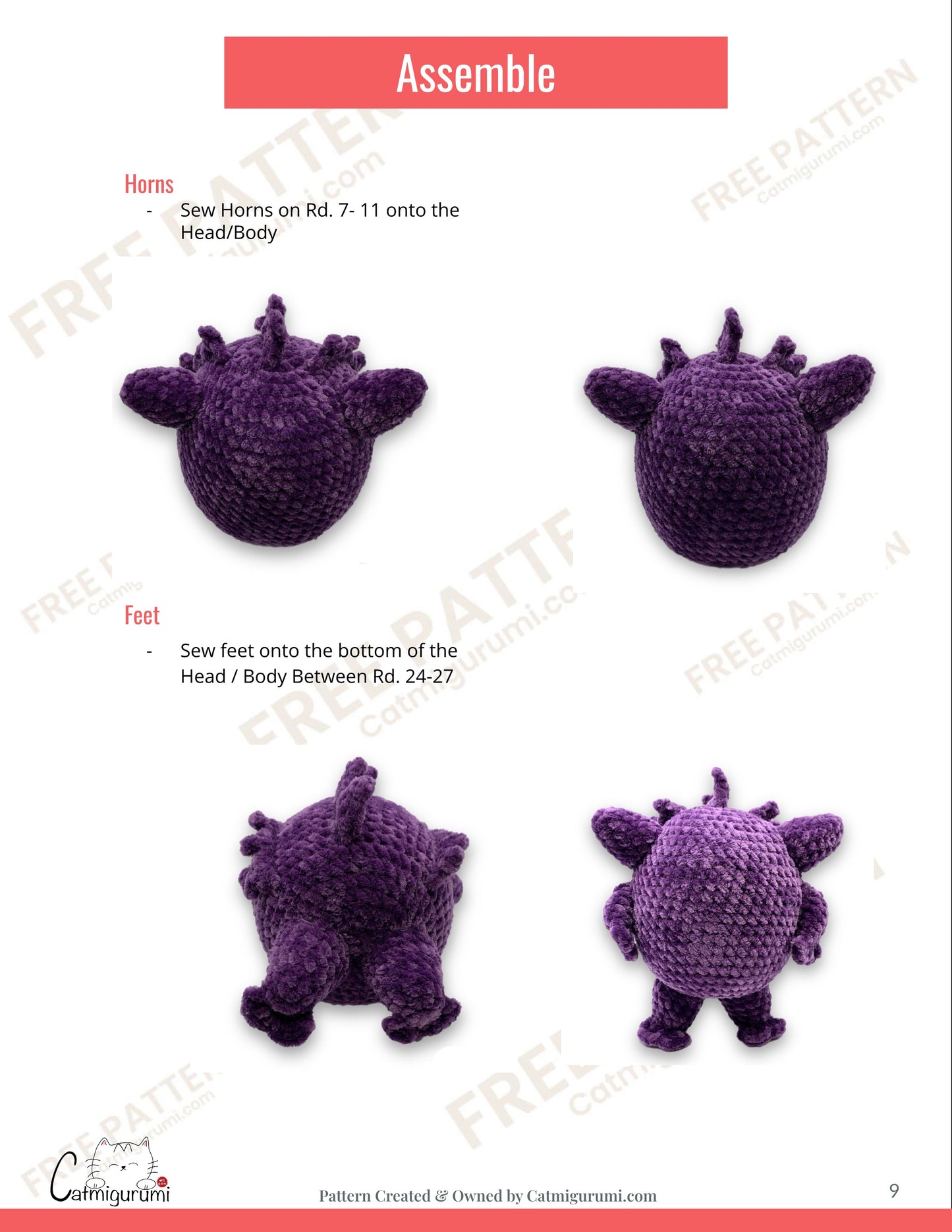 Free Pattern - Gengar