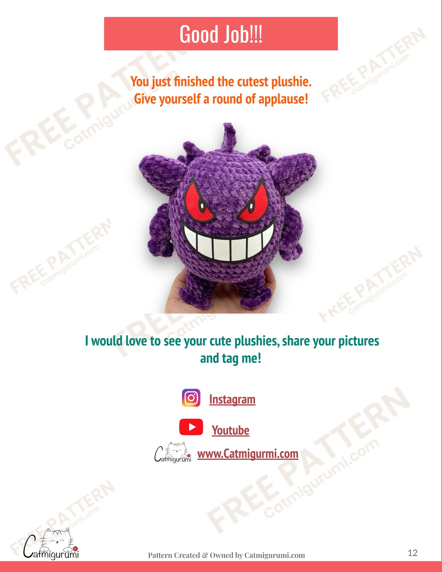 Free Pattern - Gengar