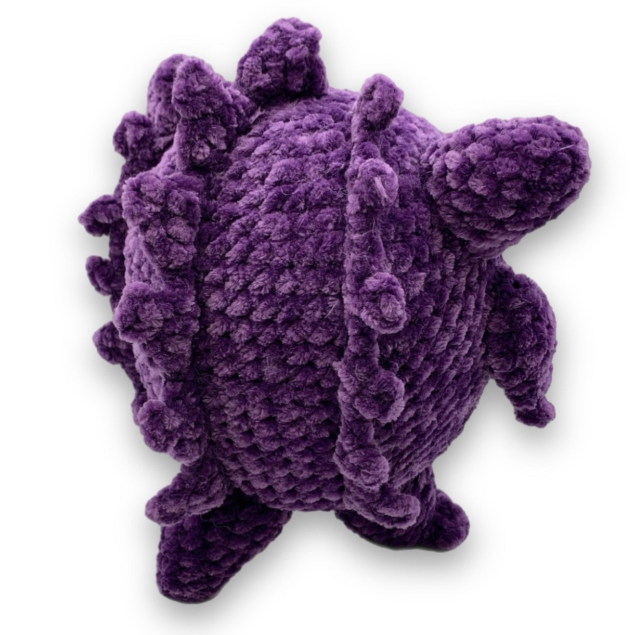 back details of Gengar amigurumi crochet plush