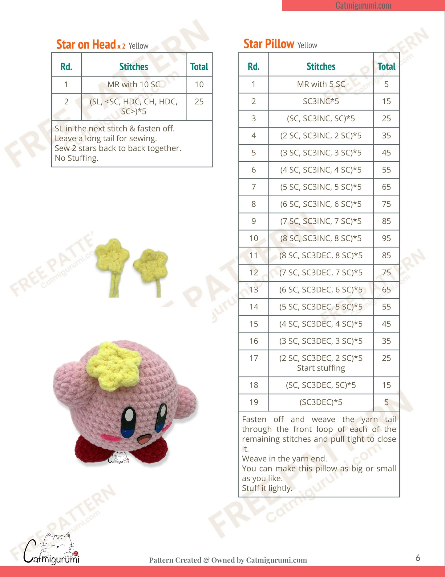 Free Pattern - Kirby