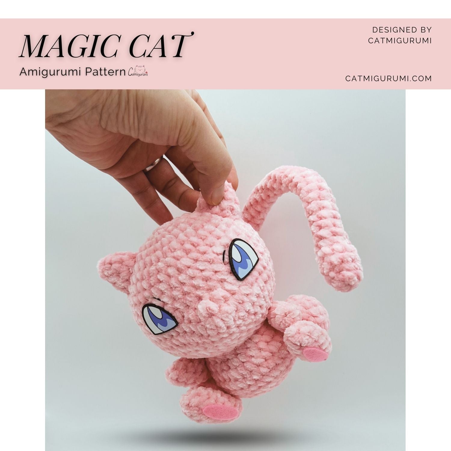 magic cat amigurumi crochet pattern cute fantasy cat plush toy