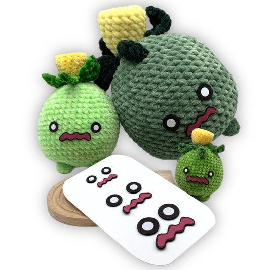 Olive Sprout felt facial set for amigurumi plush toys precut eyes and mouth