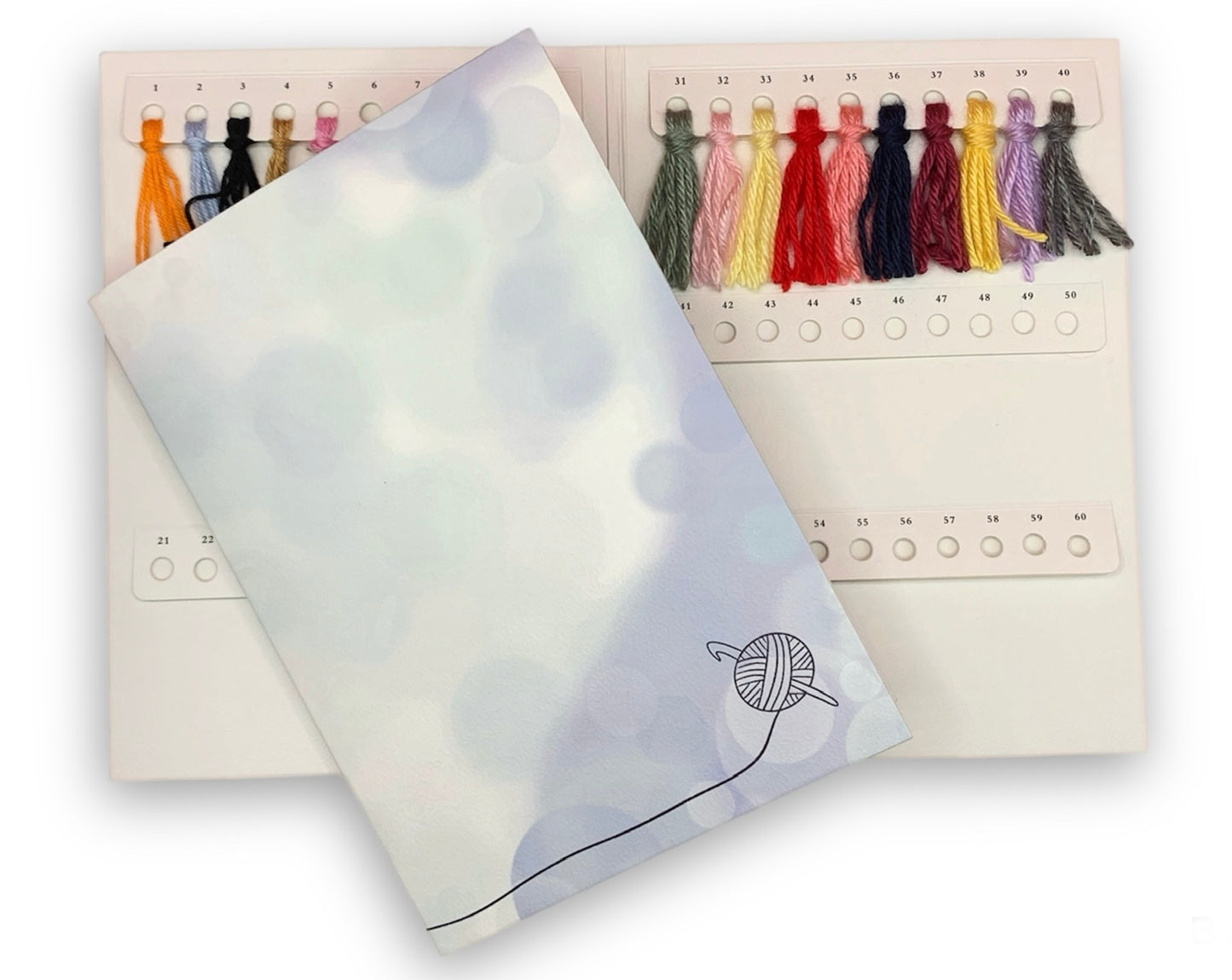 blank yarn and embroidery thread swatch color sample cards