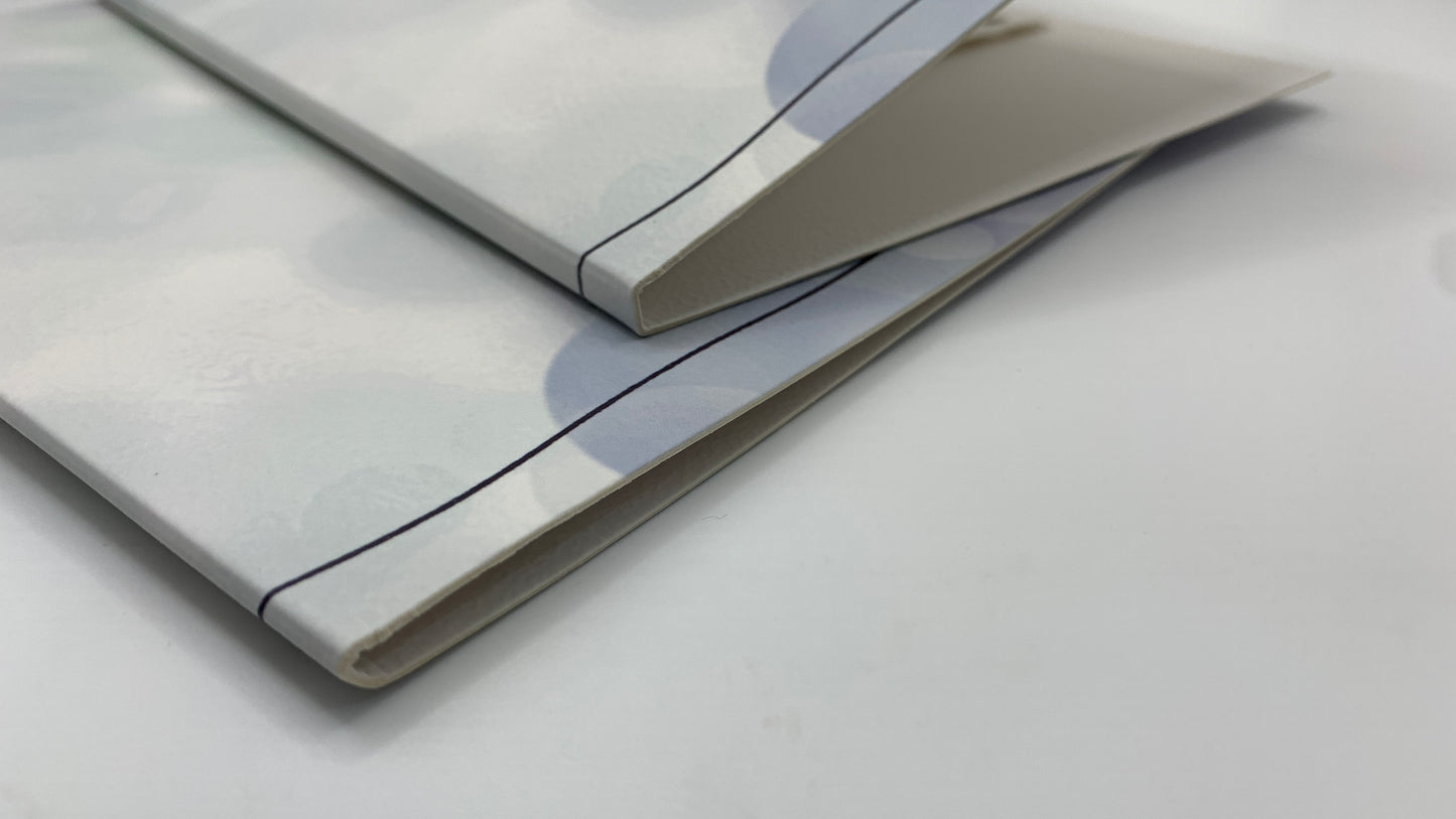 blank yarn and embroidery thread swatch color sample cards detail view thick cardboard 