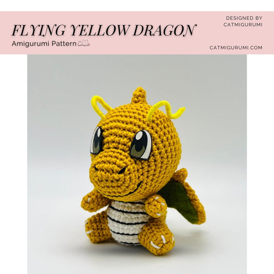 flying-yellow-dragon-crochet-pattern-cover